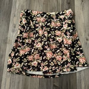 Flower skirt pink black and green